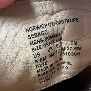 Sebago | Shoes | Sebago Handcrafted Mens Oxford Shoes Sz 95  display picture 2